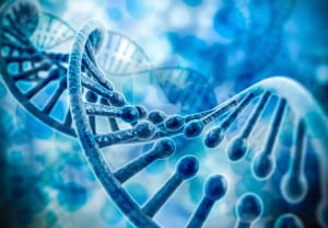 3d render of dna structure, abstract  background
