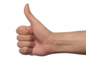 Approving gesture