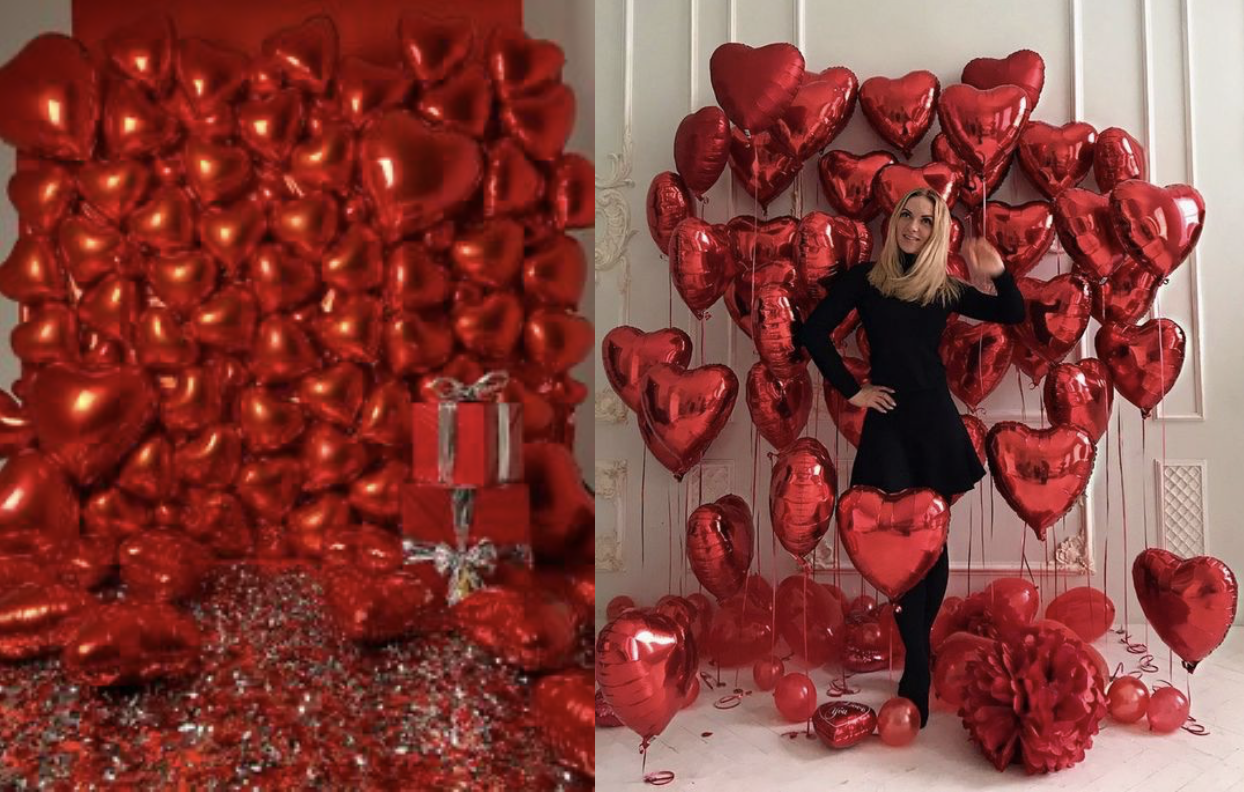 globos decoración san valentin